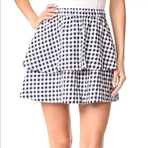 BRAND NEW!! Madewell gingham tier skirt